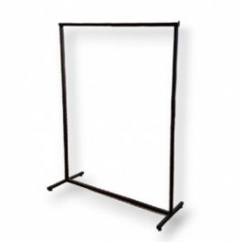 CLOTHES RAILS - CLOTHING RAIL STRAIGHT : Straight black clothes rack 120cmx150cm