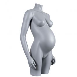LADENAUSSTATTUNG : Torso schaufensterpuppe schwangere frau grau