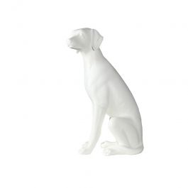 ACCESSORIES FOR MANNEQUINS : White dog display mannequin