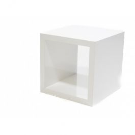 SHOPFITTING : White glossy podium 40x40x40 cm